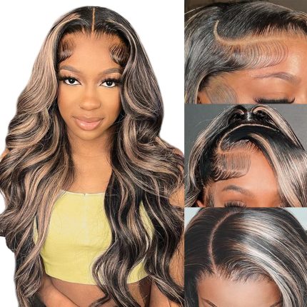 MUGOHK Glueless Wigs Human Hair Pre Plucked Pre Cut 26 Inch 7X5 Wear and Go Black Body Wave HD Lace Front Wig Bleached Knots Pre Everything Ready to Wear Glueless Closure Wig 200 Density for Women