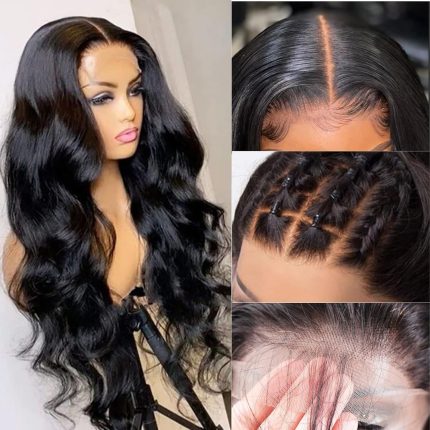 SUPERLOOK V Part Wig Human Hair Body Wave Glueless Wigs Human Hair Clip in V-Part Wigs Beginner Friendly No-Sew In No Glue Upgrade U Part Wig 210% Density 24Inch