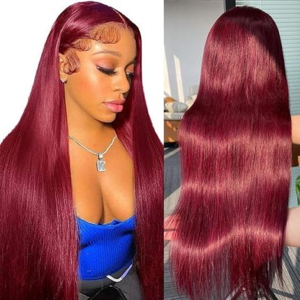 Straight Lace Front Wigs Human Hair 13x4 HD Transparent Lace Front Human Hair Wigs for Black Women Glueless Brazilian Virgin Hair Lace Frontal Wig 180% Density Pre Plucked with Baby Hair Hairline